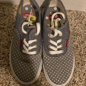 Levi’s polka dot shoes denim color